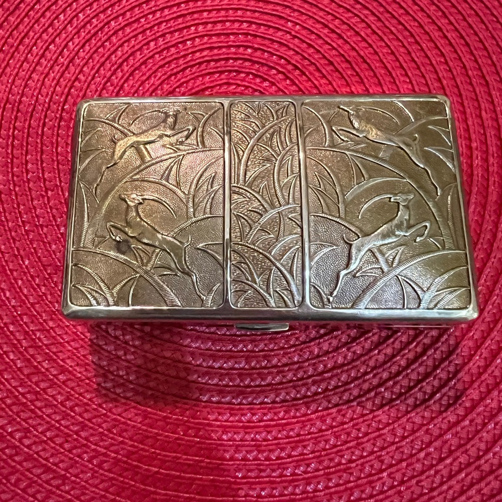 Vintage Art Deco 1940s Elgin American Carry Makeup Compact